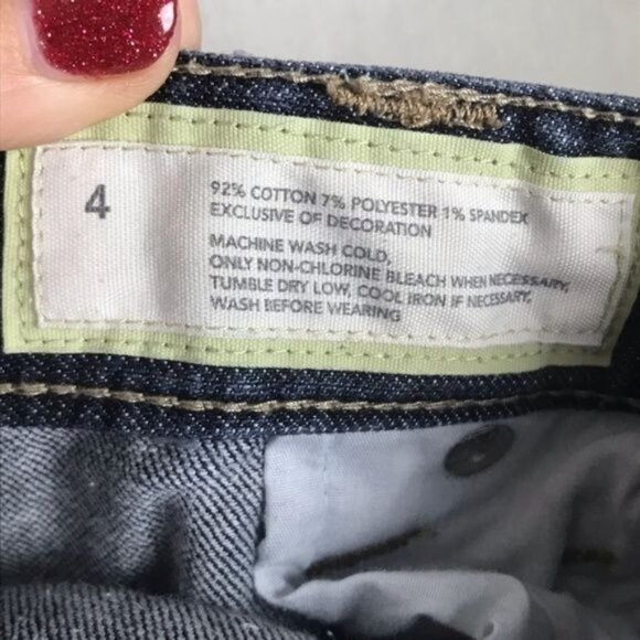 Ann Taylor Loft Womens Slim Cropped Jeans Size 4 Dark Wash Denim Cotton Blend - Picture 5 of 7